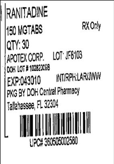150mg Label (Ranitidine 150mg(apotex))